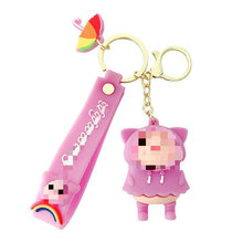 卡通搪胶公仔钥匙扣游戏周边卡通战士男女士包包钥匙链圈挂件