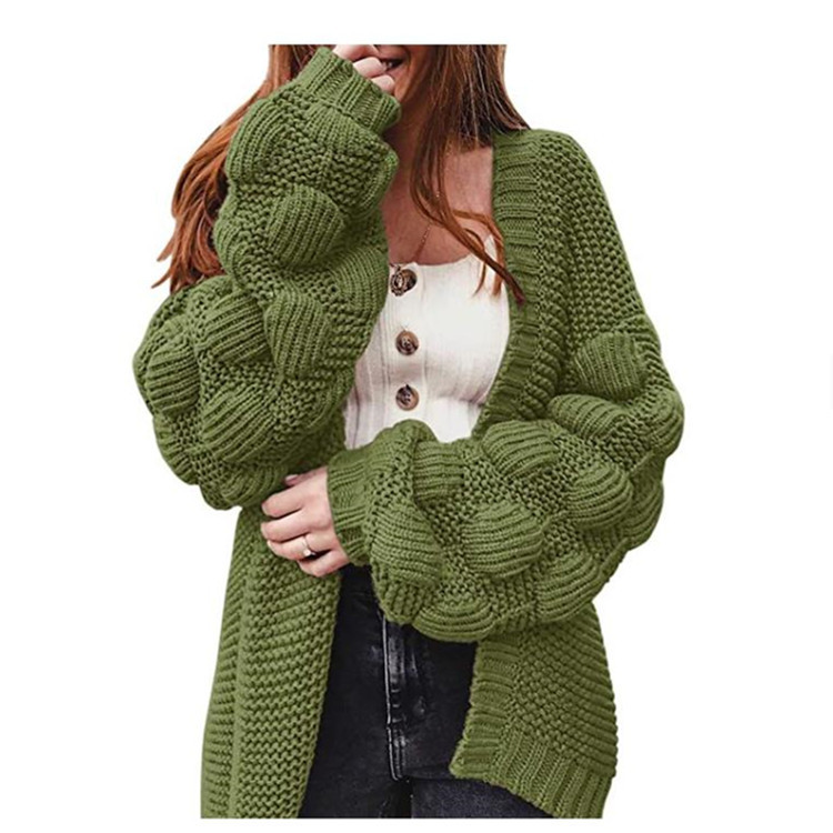 Women's Cardigan Long Sleeve Sweaters & Cardigans Braid Fashion Solid Color display picture 3