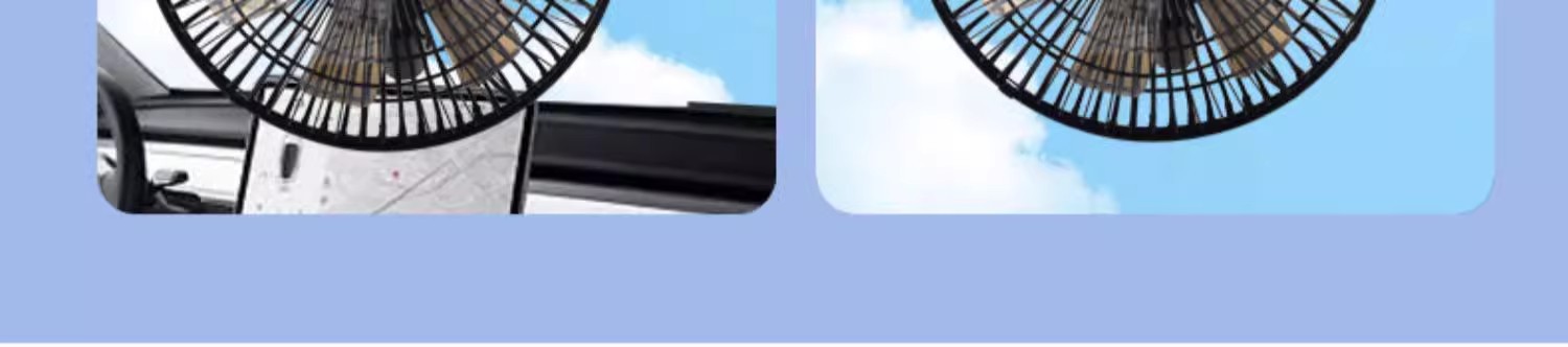 Car fan car electric fan powerful roof 12v van truck strong wind car fan 24v large truck
