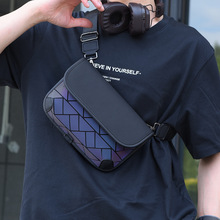 跨境爆款男包新款个性男士单肩包小包胸包潮牌小方包菱格斜挎包