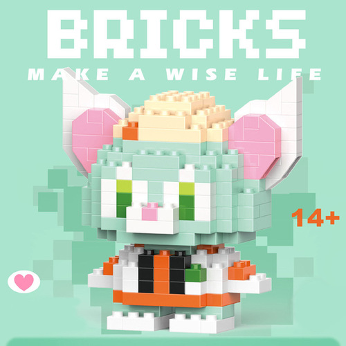 New compatible Lego building blocks cartoon dolls tiny particle building blocks men and women children educational assembly toys gifts