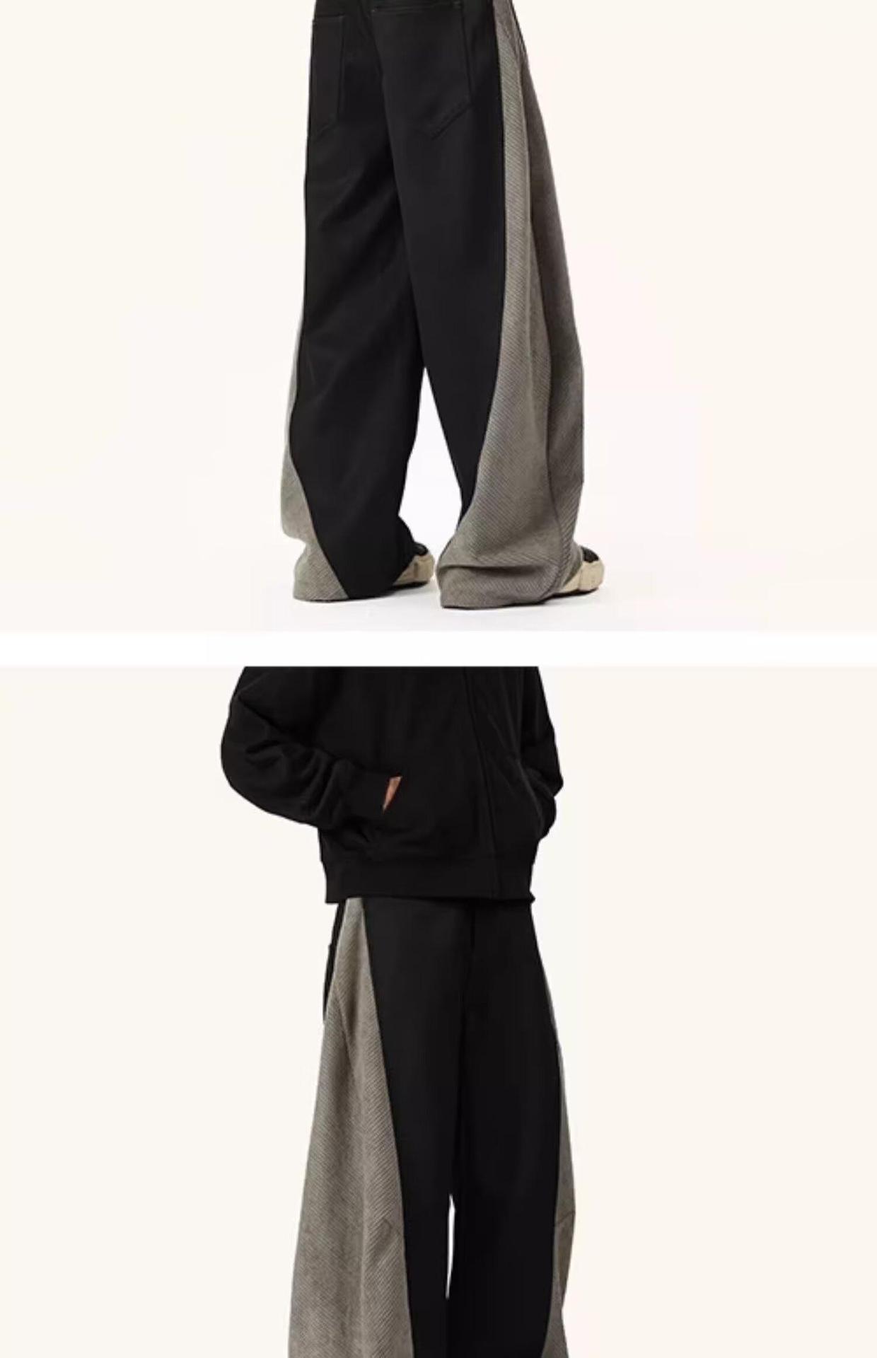 Black Jeans Men 2025 New Spring Autumn Trendy Loose Straight American Style High Street Casual Long Pants_viptrois.com