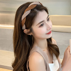 Sweet Retro Crochet Plaid Hair Clip for Women, Hair Band, Hairpin, New Fashion Hair Accessories