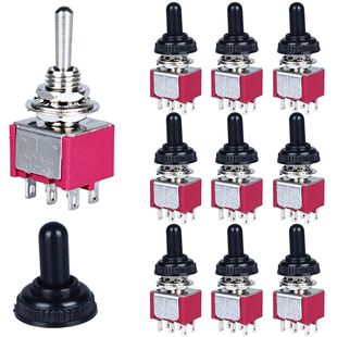 Dmwd 10Pcs Mini Momentary Toggle Switch 6 Pins 3 Positions D