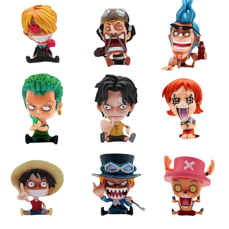 Q версия One Piece Datou Luffy Sonjo Bayes Emperor Doll Doll Blind Anime Swing Pack wholesale