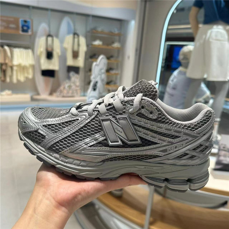 Putian Chunyuan Quan Zhixian's Same Style Nb Liquid Silver Unisex Versatile Running Sports Thick-Soled Dad Shoes 1906Reh
