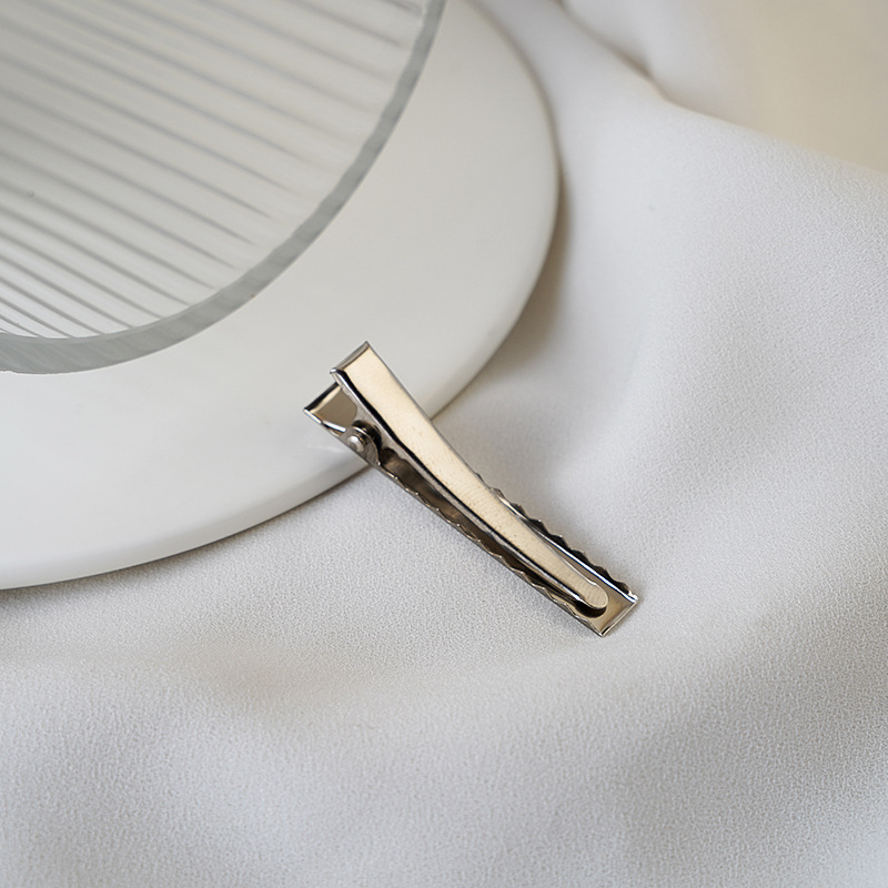 DIY accesorios de la joyería tocado metal joyería materiales comúnmente utilizados duckbill clip cuadrado presión clip primavera clip mezclado lote