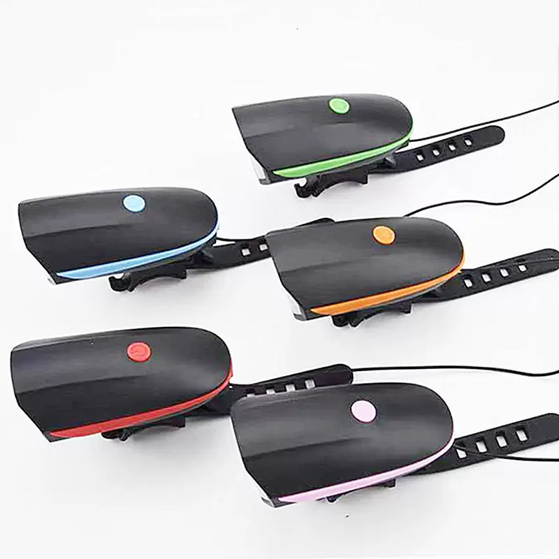 自行车夜行灯骑行灯USB充电带喇叭强光夜骑手电筒山地车灯前灯