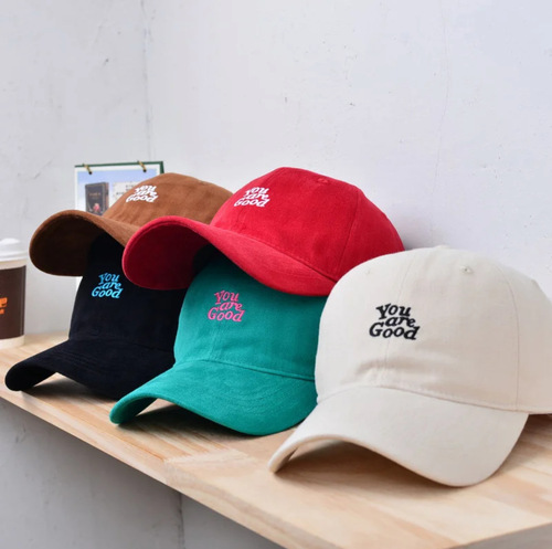 Korean INS green soft-brim baseball cap for children, autumn and winter Japanese-style fashionable versatile letter embroidery visor hat