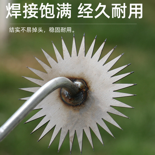New weeding artifact, root-pulling tool, garden rake, manganese steel trumpet hand-held loose soil digging wild vegetable hoe