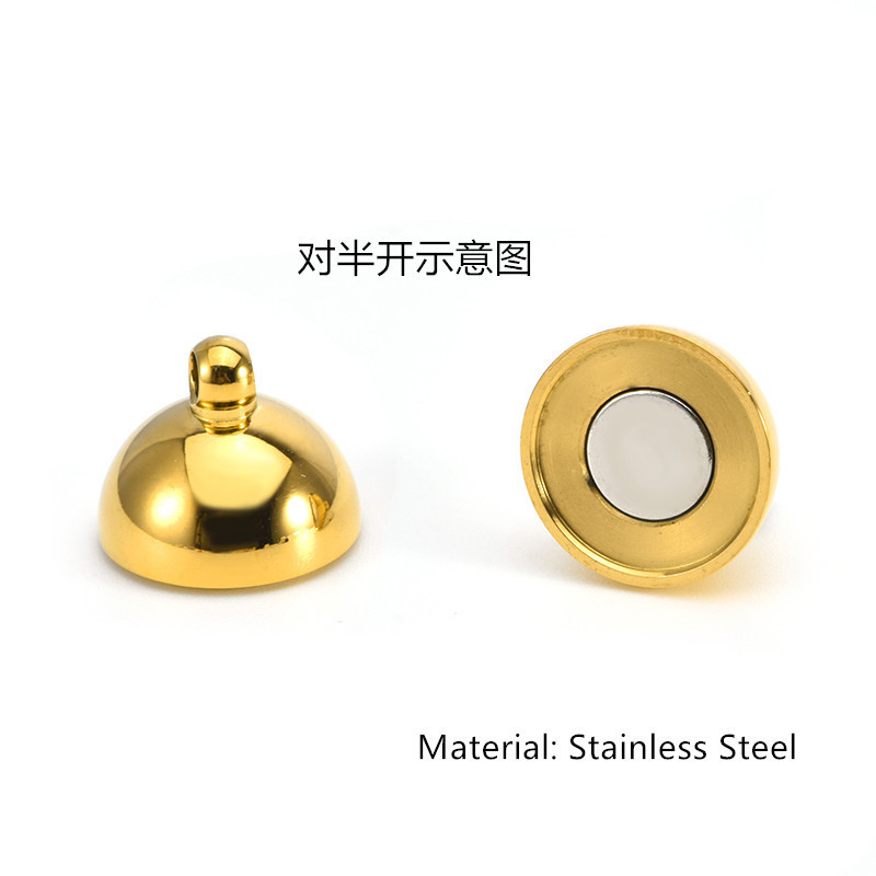 人気のチタン鋼球形マグネットバックルブレスレットネックレス磁気バックルメッキ 18 K ゴールド色保持 diy ビーズジュエリーアクセサリー|undefined