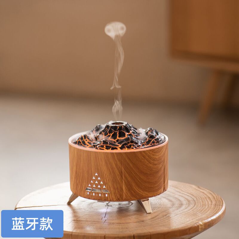 仿真火焰加湿器雨滴香薰机家用大容量智能火山喷雾雾化器批发|undefined