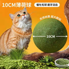 猫のおもちゃ10cmの猫のミントのボールの猫は自分で気を消します神器の猫の猫の子猫は猫の棒のペットの用品をからかいます。