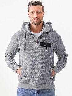 2024 New Spring and Autumn Simple Fashionable Loose Sweatshirt Long Sleeve Collar Sports Top for Men