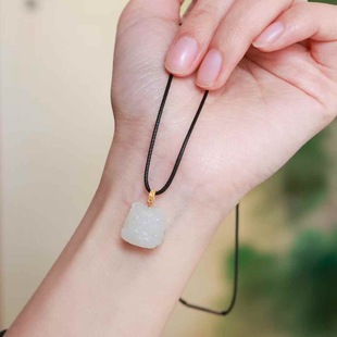 Hetian Jade Factory Store Jade Crafts Natural Xinjiang Hetian Jade Qinghai Material Sheet Grade White Jade Lion Dance Pendant