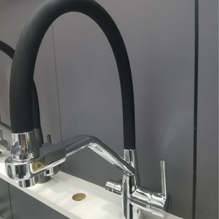 Cross-border all-copper three-in-one faucet kitchen hot and cold universal rotating dish basin sink direct drinking faucet