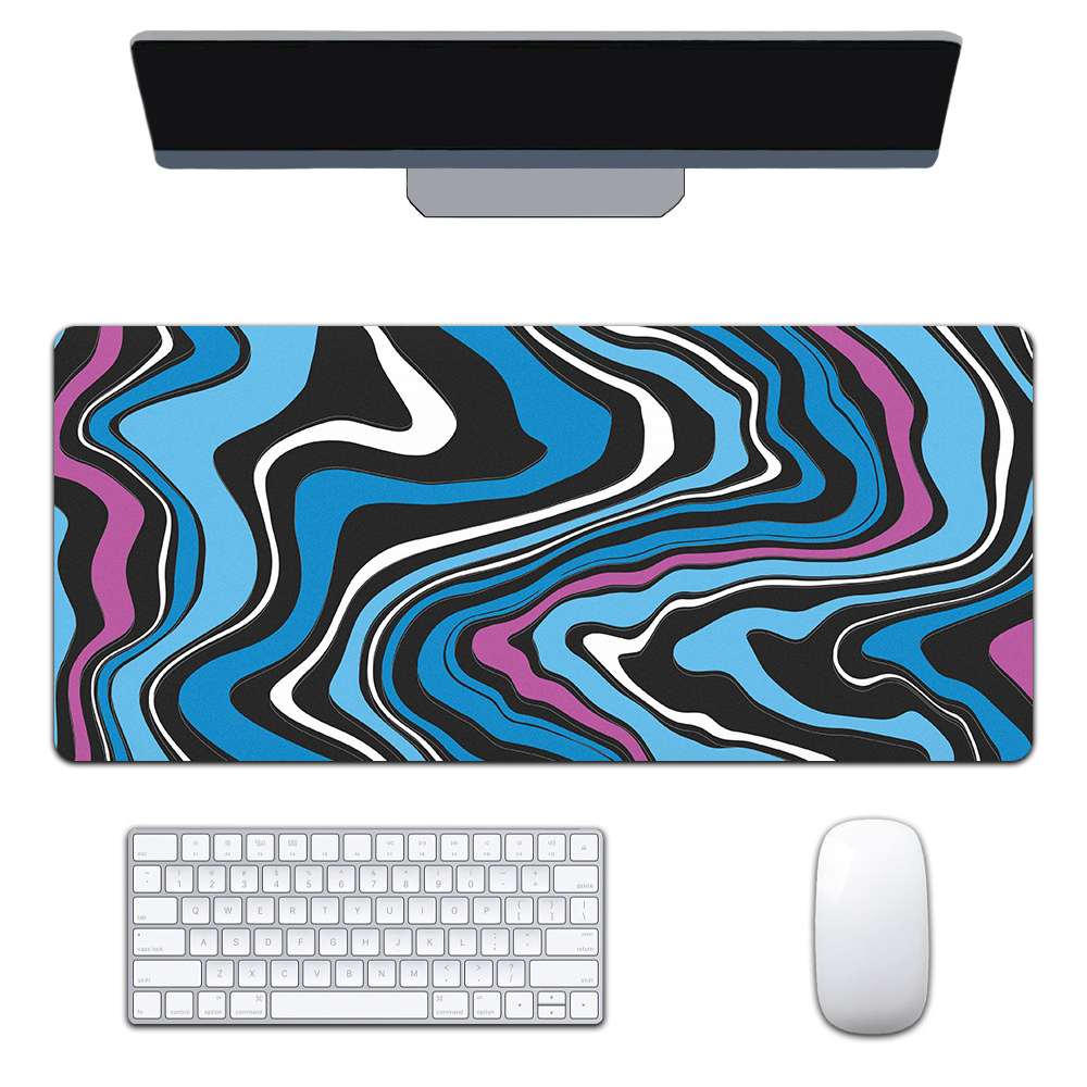 Mapa de calor transfronterizo extra-grande juego engrosado Oficina abstracto viento fluido colorido expansión corrugado mouse pad patrón personalizable