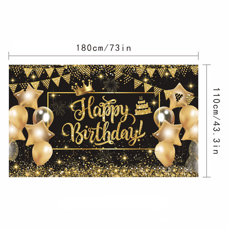 Fondo de fiesta con pancarta de feliz cumpleaños 2025, tela colgante para fotos con tema de cumpleaños, decoración fotográfica.