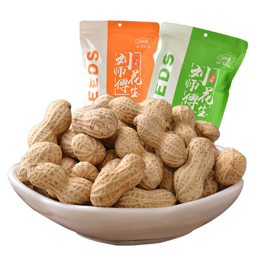 Small pearl peanuts 500g garlic flavor bagged shelled peanuts to go with wine peanut snacks nuts roasted seeds and nuts wholesale