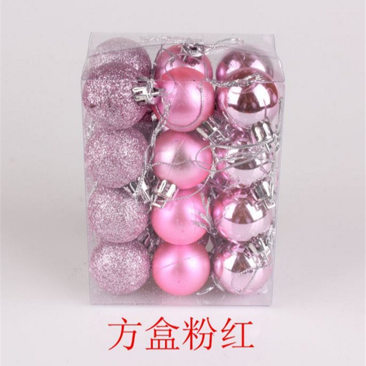 Bola de Navidad Bola brillante 3cm24 BOLA DE Navidad de plástico árbol de Navidad bola decorativa BOLA DE Navidad