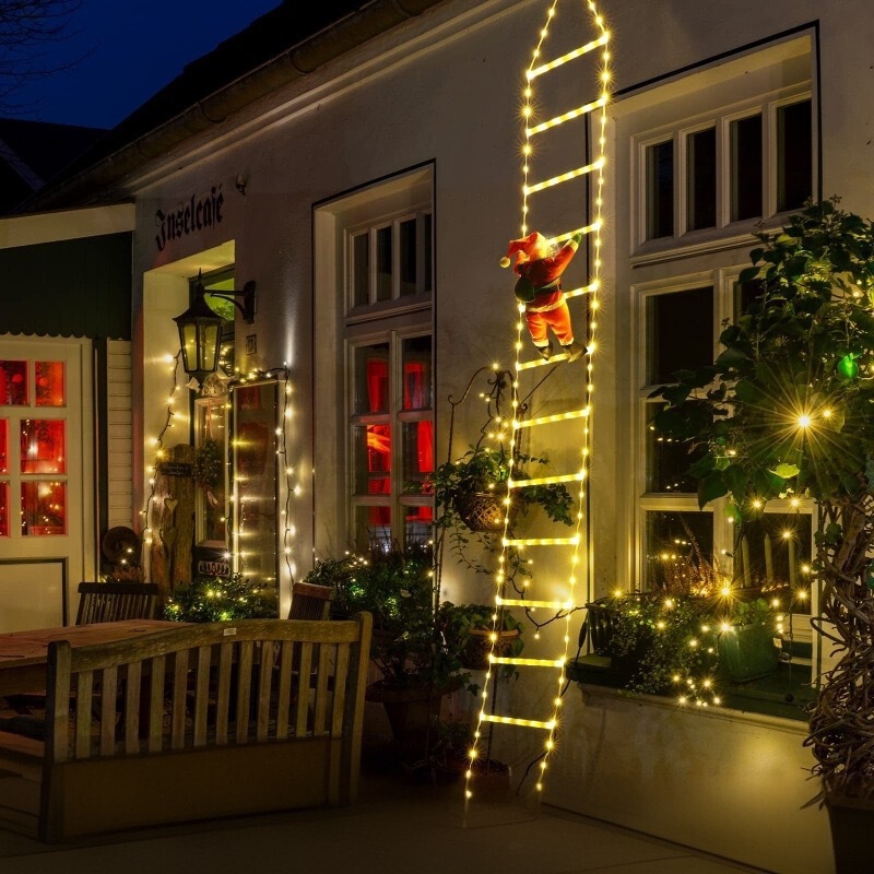 Cross-border Christmas ladder lights, Santa Claus climbing stairs colorful lights, Christmas decorative hanging lights, ladder holiday decorative string lights Cross-border Christmas ladder lights, Santa Claus climbing stairs colorful lights, Christmas decorative hanging lights, ladder holiday decorative string lights
