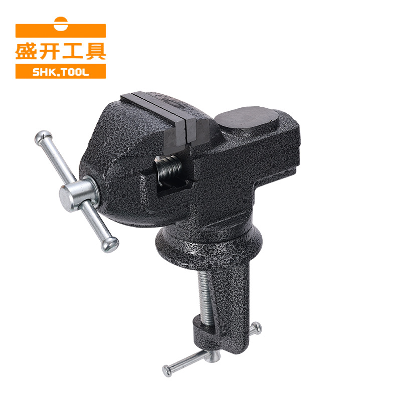 台钳小型多功能家用万向迷你小台虎桌钳工作台桌平口360度台虎钳