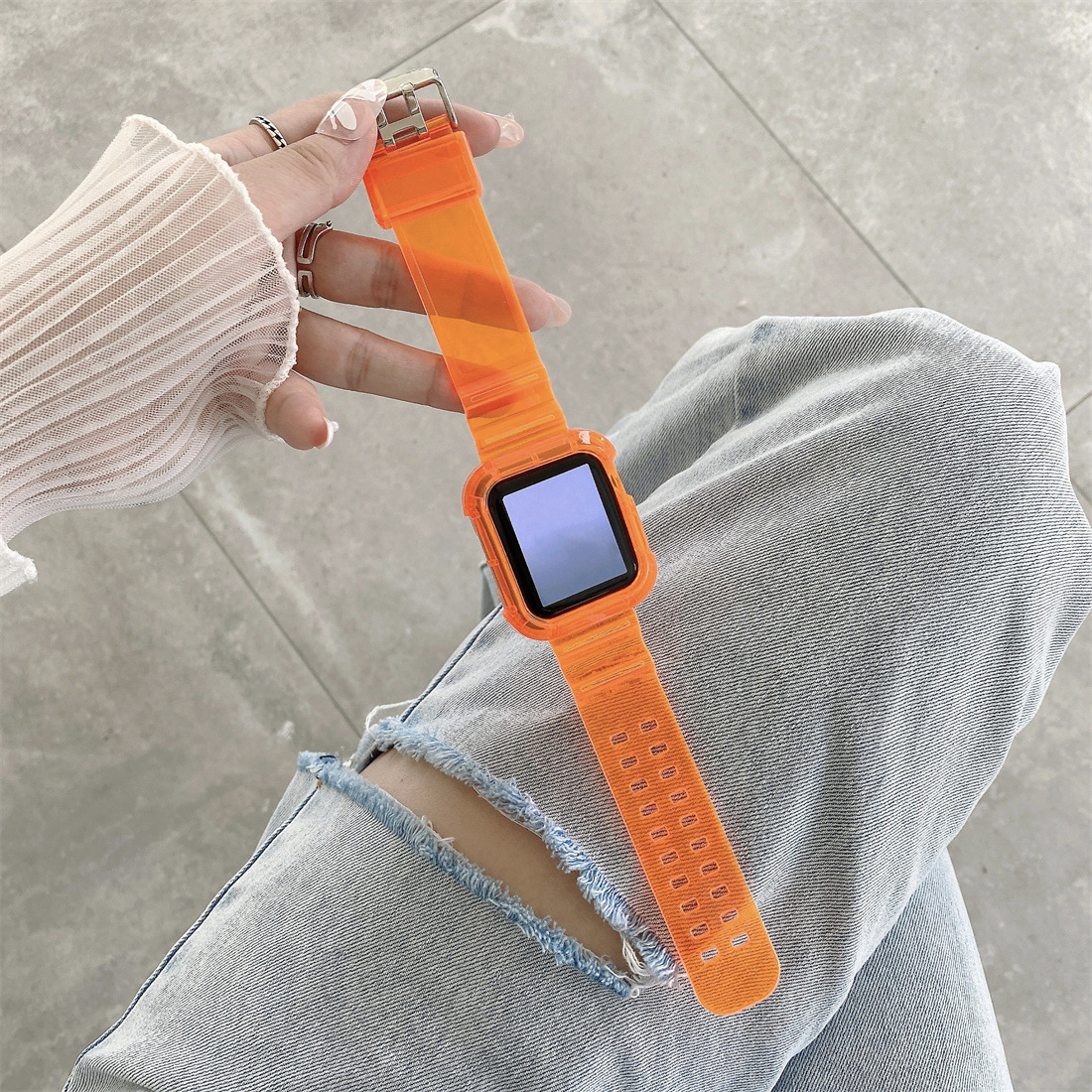 40g Weight iPhone Applicable Brands Watch Strap Classification tpu Material Solid Color Pattern Simple Style Style Simple Style Solid Color IPhone Watch Strap 10