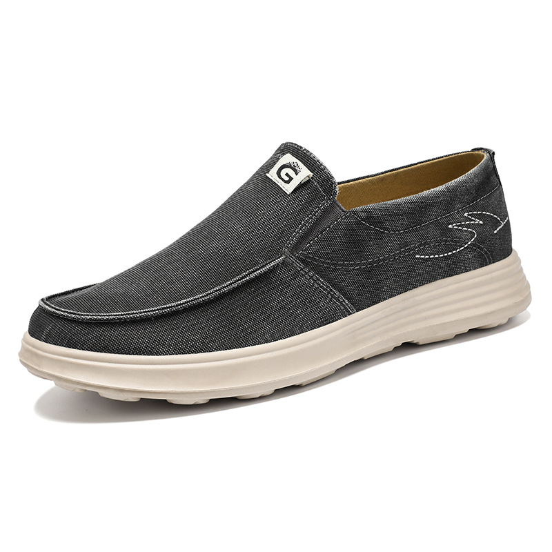 Zapatos para hombres de verano nuevos zapatos de lona al por mayor zapatos casuales de un pedazo de zapatos de trabajo transpirables coreanos viejos zapatos de tela de Beijing