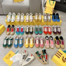 外贸工厂批发真皮女鞋头顶级G家阿迪联名男女情侣款德训休闲运动