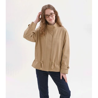 【XB定单】工装风立领休闲短外套女2026秋冬新款设计感绵羊毛夹克