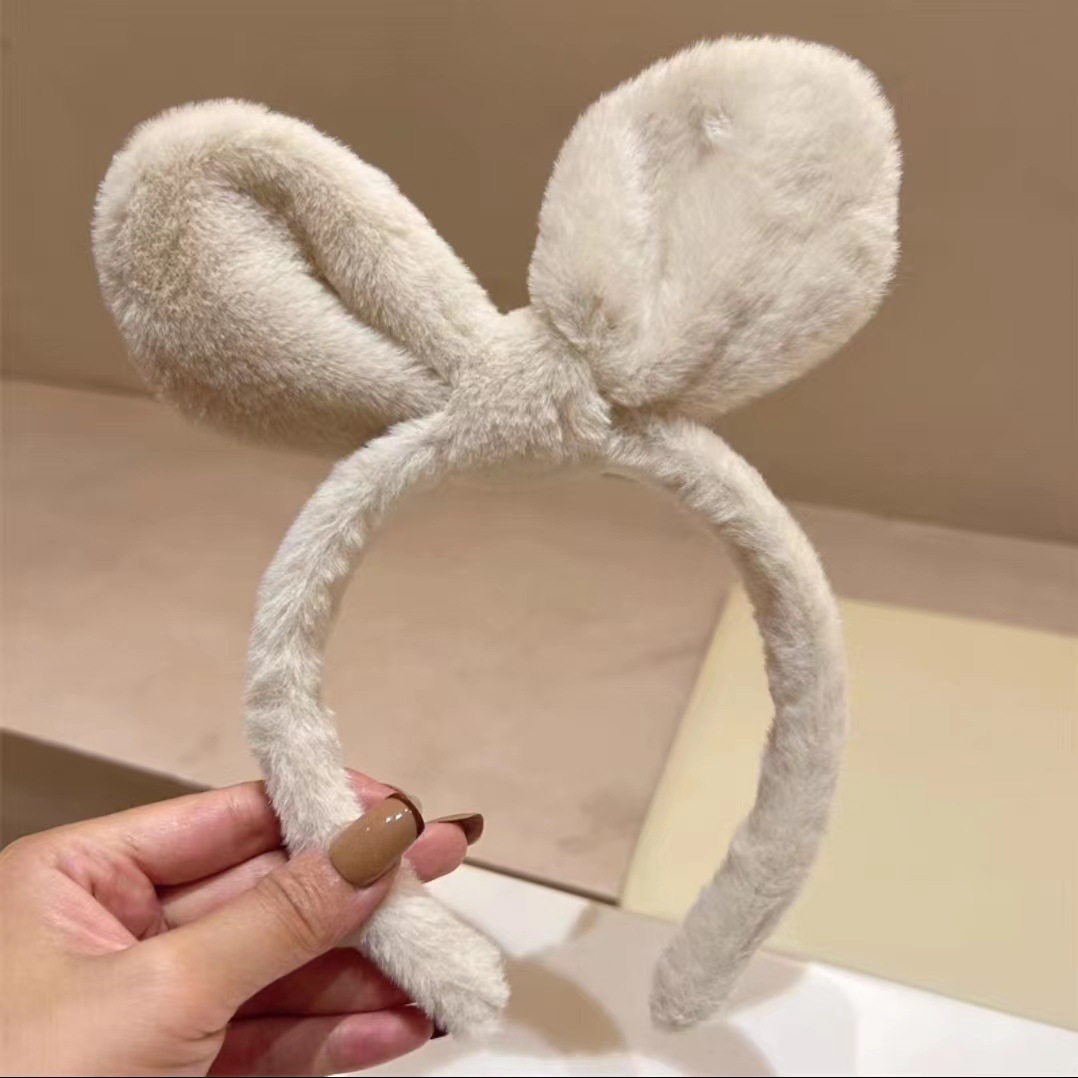 Otoño e Invierno lindo oso de peluche diadema oreja dibujos animados no duele diadema pelo roto máscara de pelo clip de pelo accesorios para el cabello