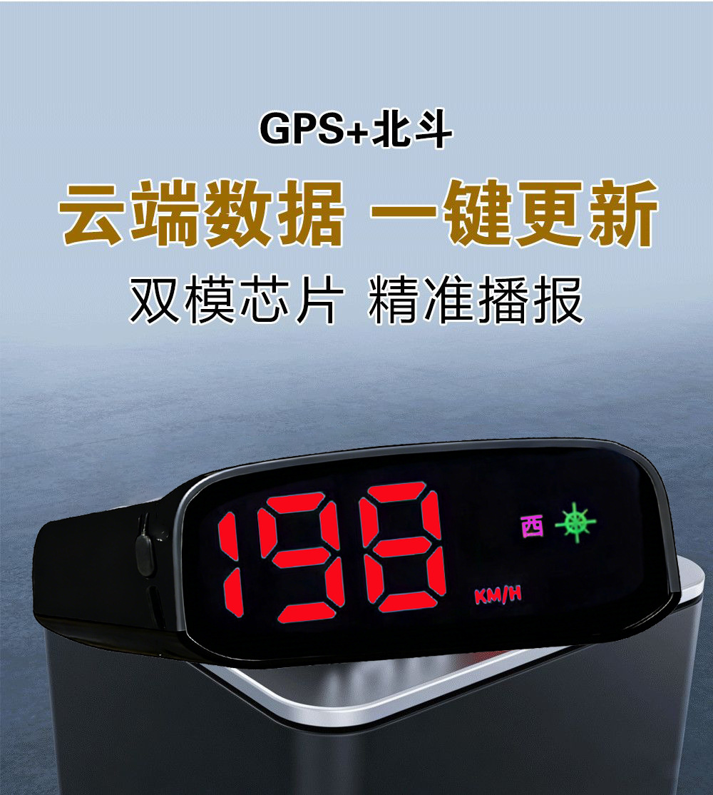 Universal Car-Mounted Seven-Color Solar-Powered Hud Head-Up Display with Navigation, Beidou Satellite, and Portable Screen