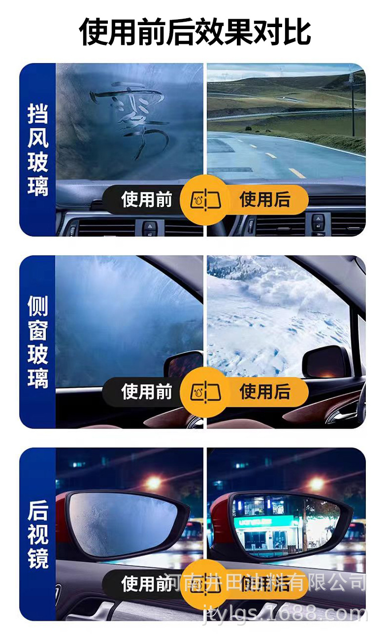 Rearview Mirror Rain-Proof Gadget, Car Windshield Anti-Fog Agent, Car Window Rain Repellent, Rain Day Spray Waterproof Film