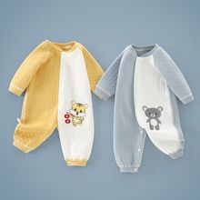 新生儿连体衣秋冬加厚保暖婴儿男宝宝内衣棉质秋冬季婴儿哈衣