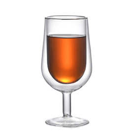 厂家现货工艺双层杯吹制玻璃红酒杯创意威士忌酒杯耐热玻璃咖啡杯