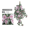 Balcony pipe wrapped simulation rose vine door to cover the decorative simulation 22 French rose wall hanging flowers