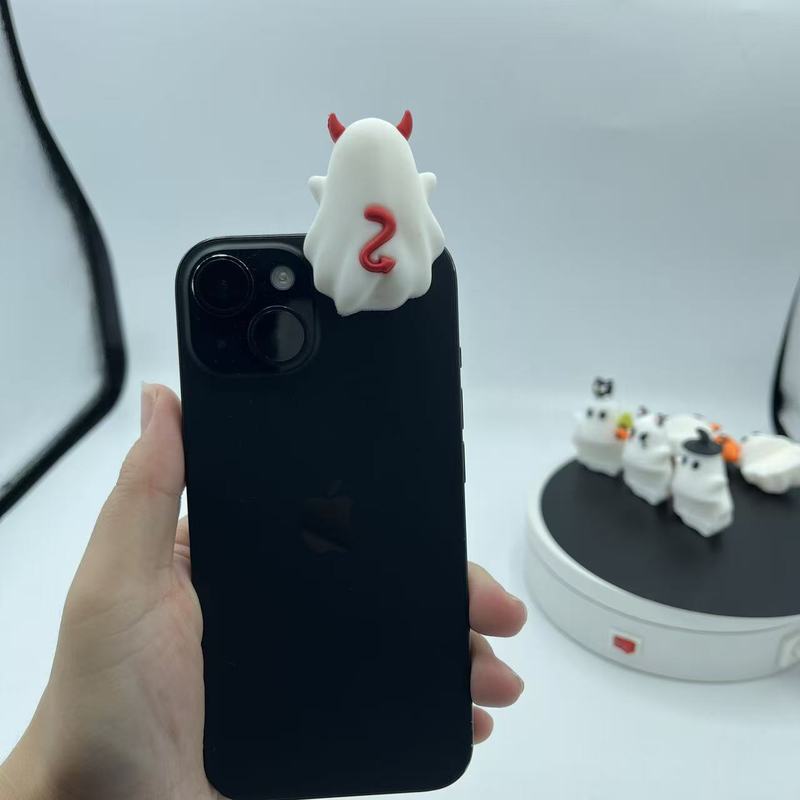 Ghostees Mystery Phone Buddy鬼魂南瓜粘贴式手机装饰小雕像桌面|undefined