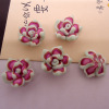 Cute ceramics flower-shaped, beaded bracelet, accessory handmade, decorations, 15mm, flowered