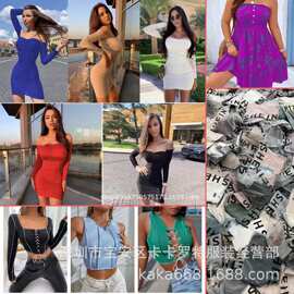2025新款女装SHEIN连衣裙性感包臀礼服辣妹款批发 sexy dress g棉