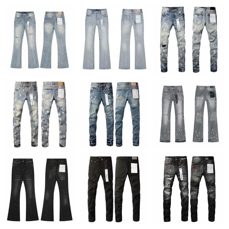 Cross-border PURPLE BRAND 2026 new American-style distressed multi-color washed and bleached couple's jeans collection Cross-border PURPLE BRAND 2026 new American-style distressed multi-color washed and bleached couple's jeans collection