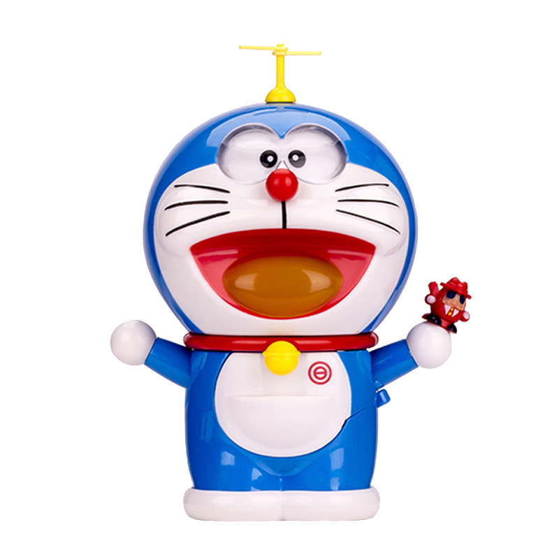 (2개) 도라에몽 품종 보물 상자 딩당 고양이 장난감 푸른 지방 얼굴 바꾸기 소품 소년과 소녀 생일 선물 흔들리는 톤