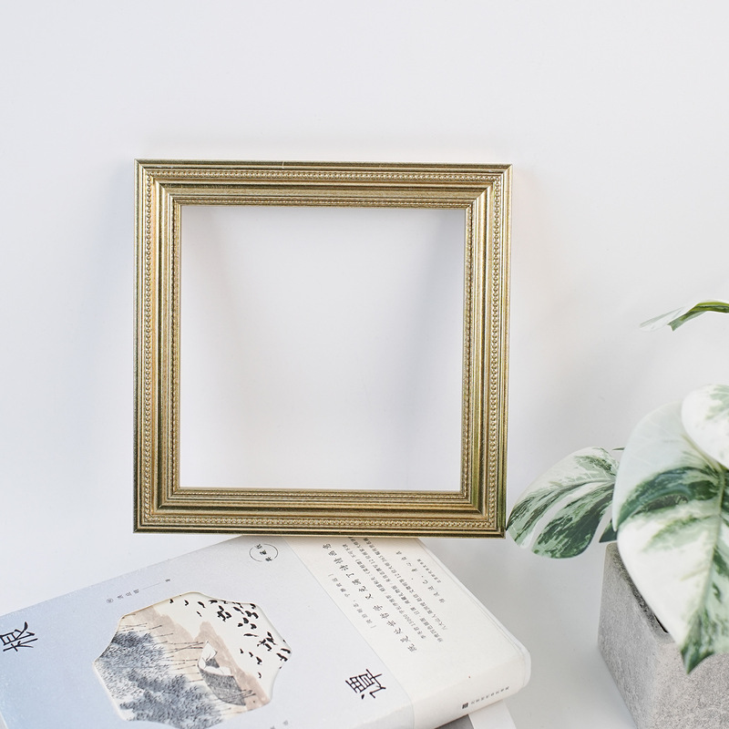 Simple American-Style Vintage Small Oil Painting Silver Custom Wooden Framed Wooden Picture Frame Solid Wood Frame Self-Assembled Photo Frame Empty Frame