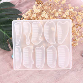 新又好diy创意梳子硅胶模具 滴胶树脂石膏模具 手工饰品发梳挂饰