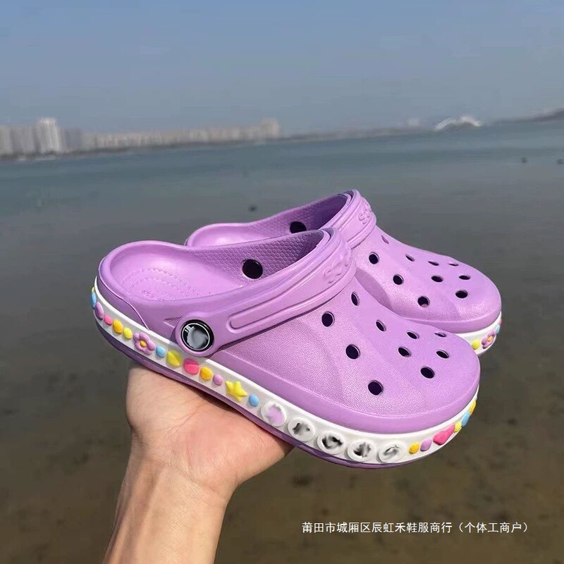 Little Baya Croc-Style Clogs, Unisex Children's Closed-Toe Slippers, Parent-Child Beach Shoes