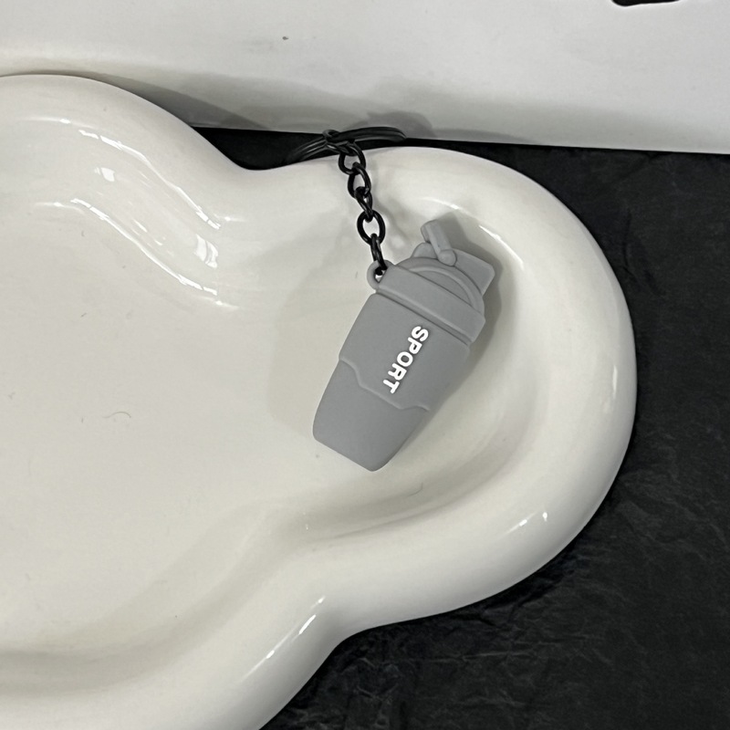 新款迷你健身器材创意钥匙扣礼品配饰环保软胶韩系背包挂件装饰品|undefined