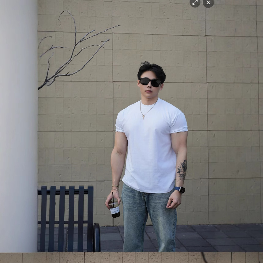 Cool Sleeve T Men's Casual Solid Color Short Sleeve Sports Fitness Quick-Drying Crew Neck Summer New Top_viptrois.com