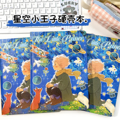 新型星空小王子カラーページノート高颜値漫画a5精装生メモ帳小宇宙日記帳