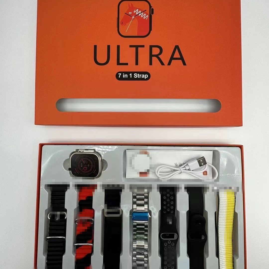 Ultra7in1 llamada Bluetooth reloj inteligente 7 unidades traje de carga inalámbrica recordatorio de Salud del ritmo cardíaco reloj deportivo