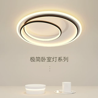 新款极简卧室灯简约现代大气个性创意百搭led房间吸顶灯中山灯具