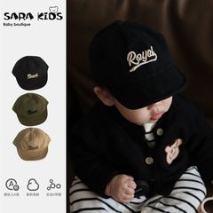 ベビー帽子春と秋のベビーソフトつばひさしキャップ韓国風かわいい超かわいい秋スタイル多用途野球帽男の子と女の子用